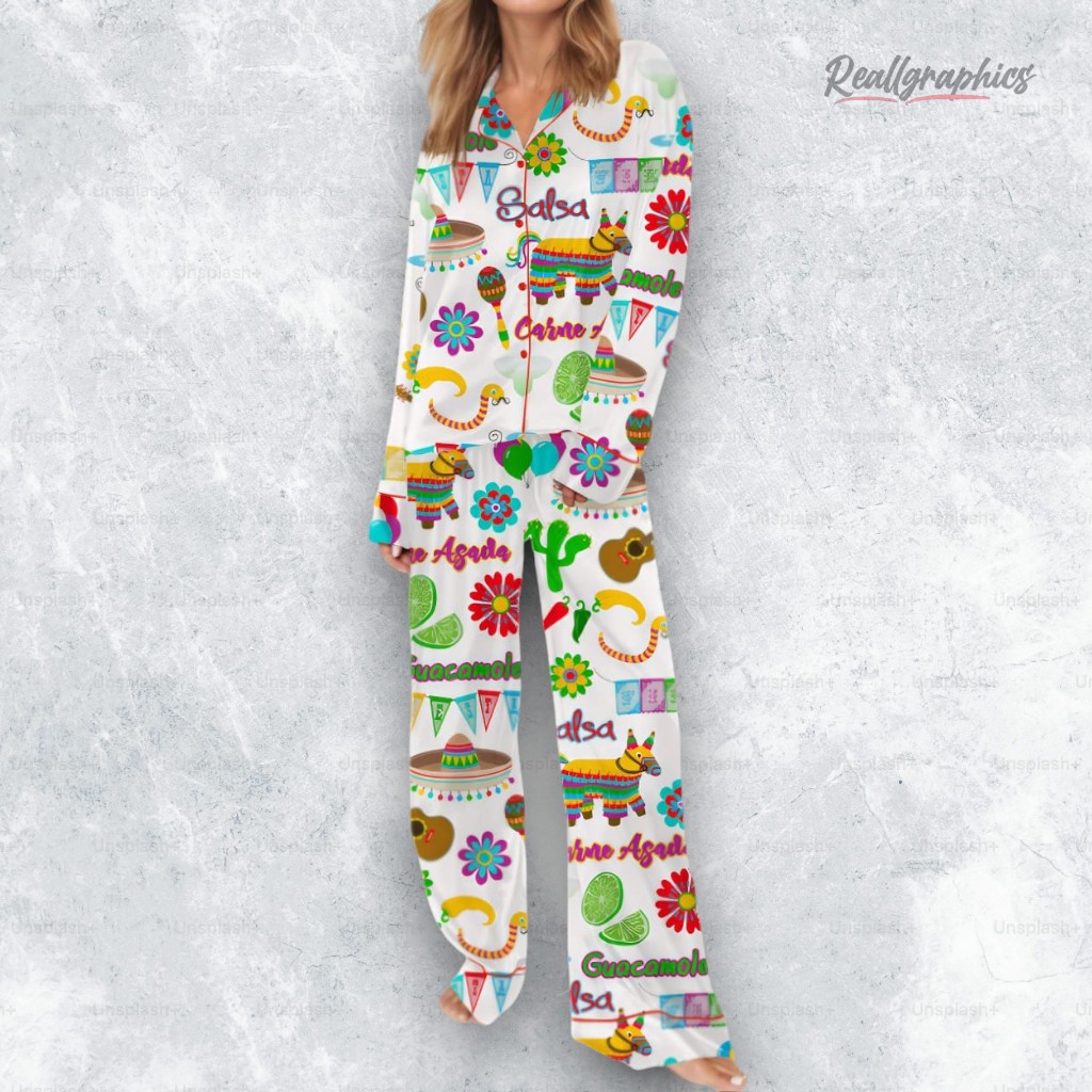 Fiesta Cinco De Mayo Satin Pajama Set Fiesta Cinco De Mayo Satin Pajama Set