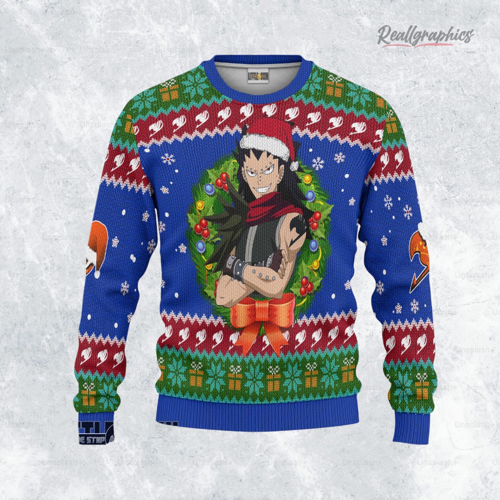 gajeel redfox ugly sweater custom fairy tails sweatshirt 2 voosfr