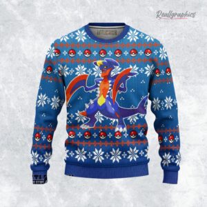 garchomp ugly christmas sweater pokemon xmas ugly sweatshirt sweater 1 fzxvc8
