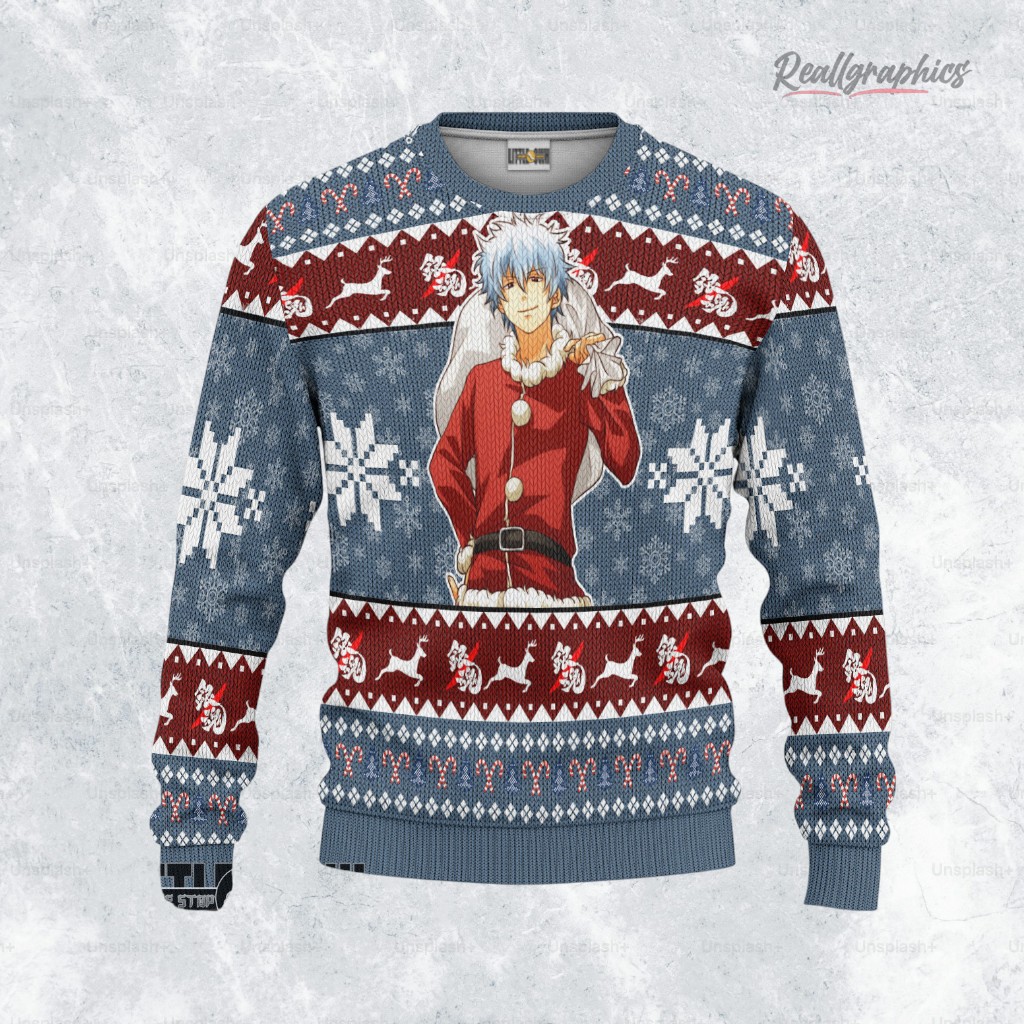 gintama sweatshirt custom sakata gintoki ugly sweater 2 heewnb