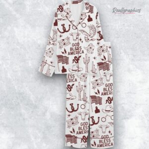god bless america satin pajama set 1 q03vmg