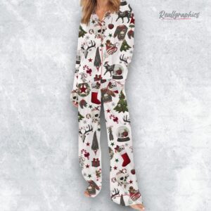gothic christmas satin pajama set 1 dmjbbh