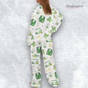 green coat golf coquette satin pajama set 1 rjaed1