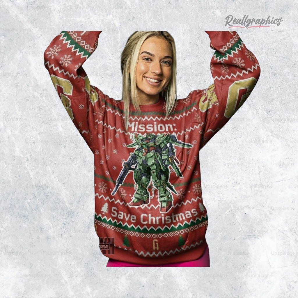 gundam christmas tree ugly sweater anime xmas gift ideas 2 kmslkx