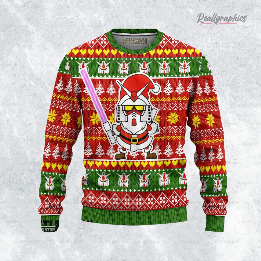 Gundam Santa Ugly Sweater Xmas Ugly Sweatshirt, Sweater Gundam Santa Ugly Sweater Xmas Ugly Sweatshirt, Sweater