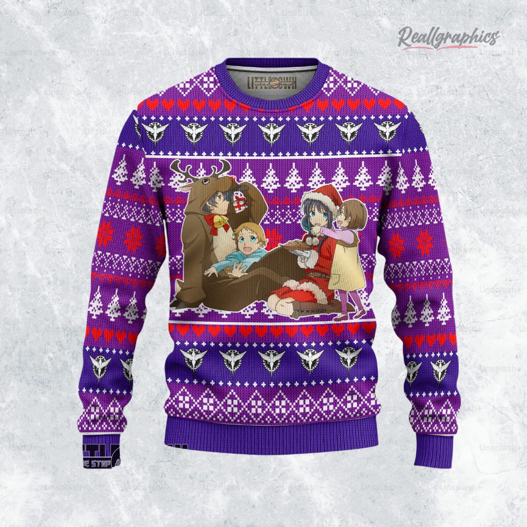 Gundam Ugly Sweater Marina x Setsuna Xmas Ugly Sweatshirt, Sweater Gundam Ugly Sweater Marina x Setsuna Xmas Ugly Sweatshirt, Sweater