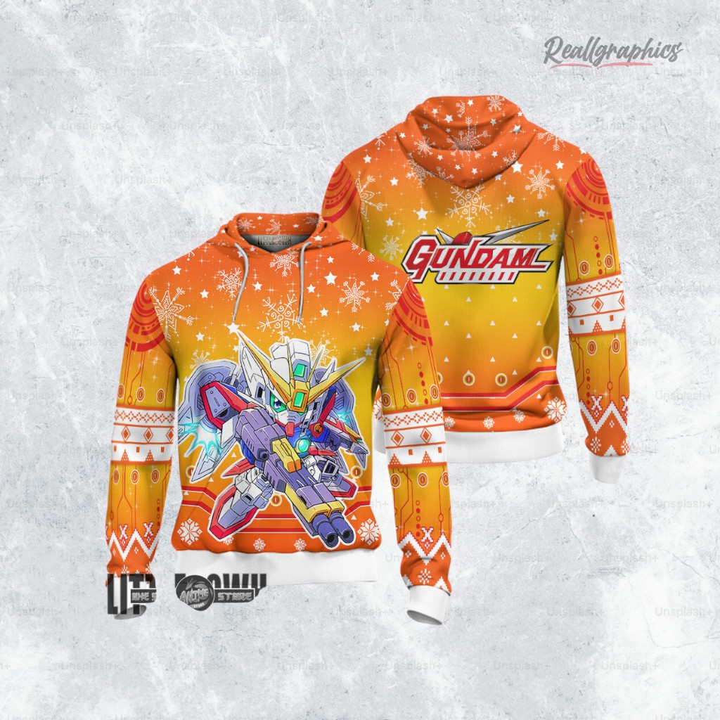 gundam wing gundam zero anime christmas ugly sweater anime xmas gift ideas 2 mady8a
