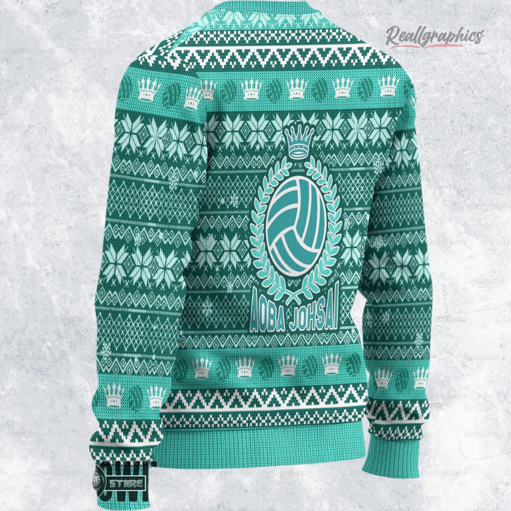 haikyuu ugly christmas sweater aoba johsai high xmas ugly sweatshirt sweater 2 dzed86