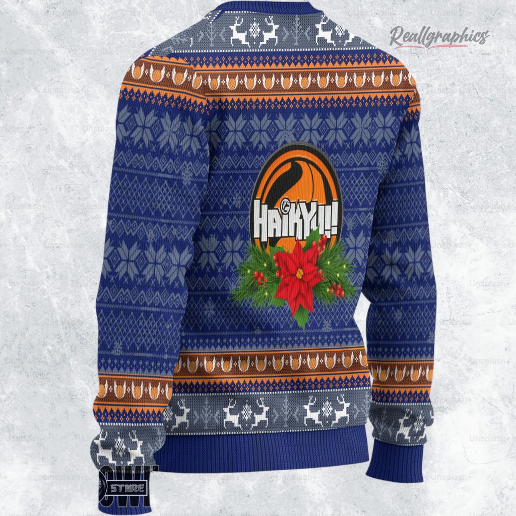 haikyuu ugly christmas sweater main characters custom anime sweatshirt 2 pmi4wl