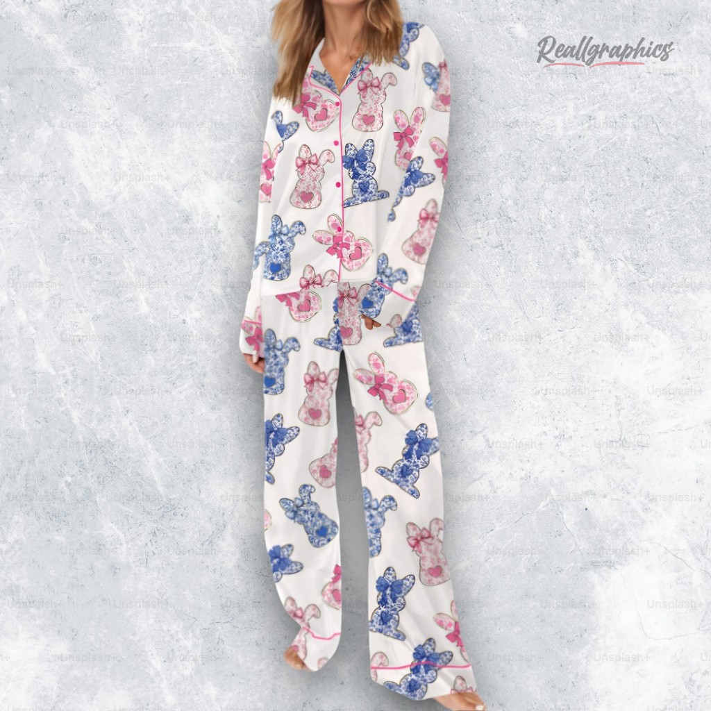 Happy Easter Satin Pajama Set Happy Easter Satin Pajama Set