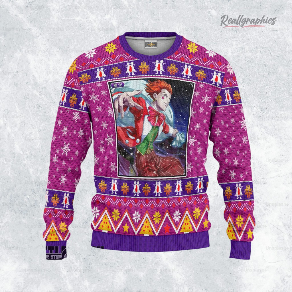 hisoka morow sweatshirt custom hunter x hunter ugly sweater 2 mjuhh5