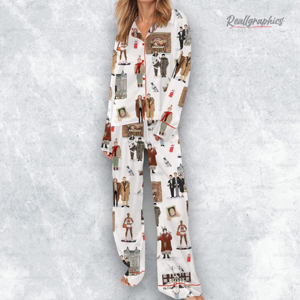 Home Alone Christmas Silky Satin Pajama Set Home Alone Christmas Silky Satin Pajama Set