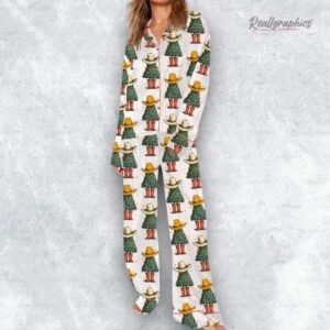 howdy christmas western christmas tree pajama set 1 j336yq