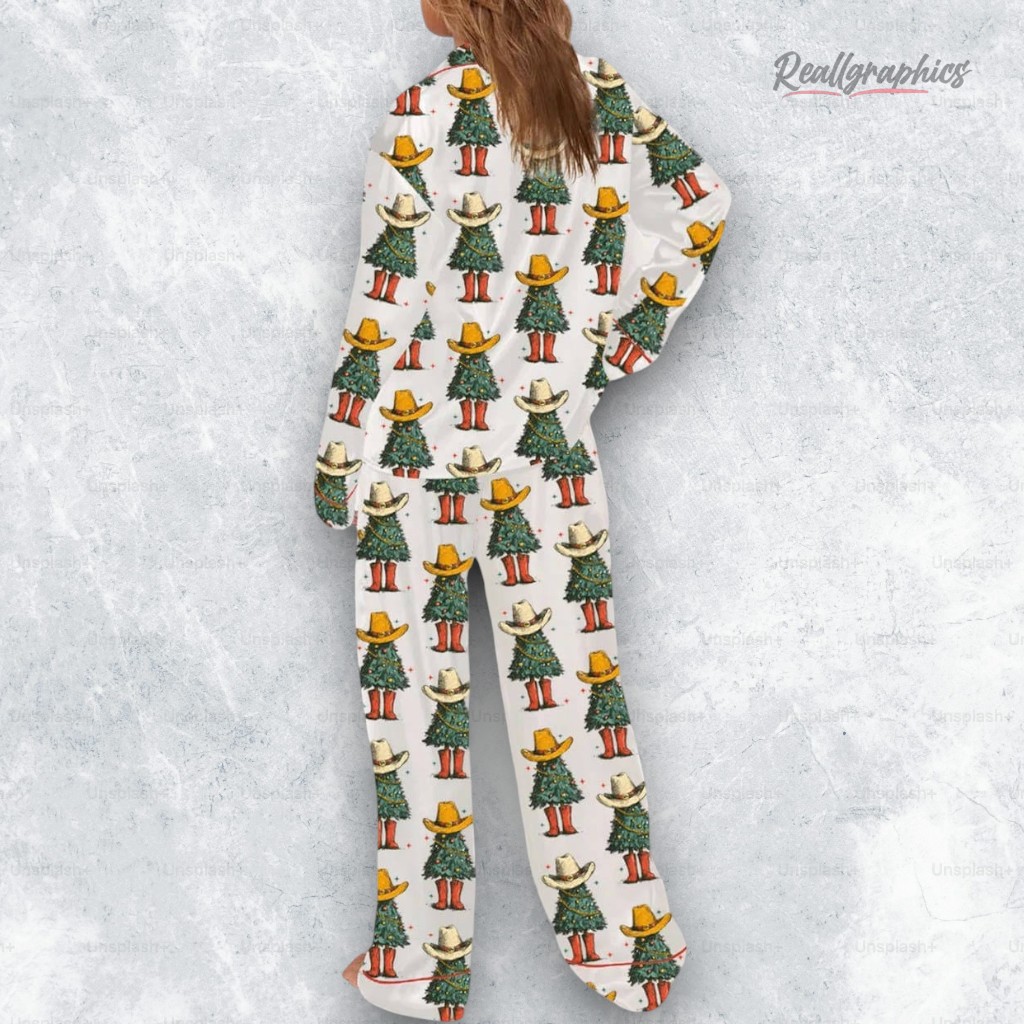howdy christmas western christmas tree pajama set 2 x9vlbs