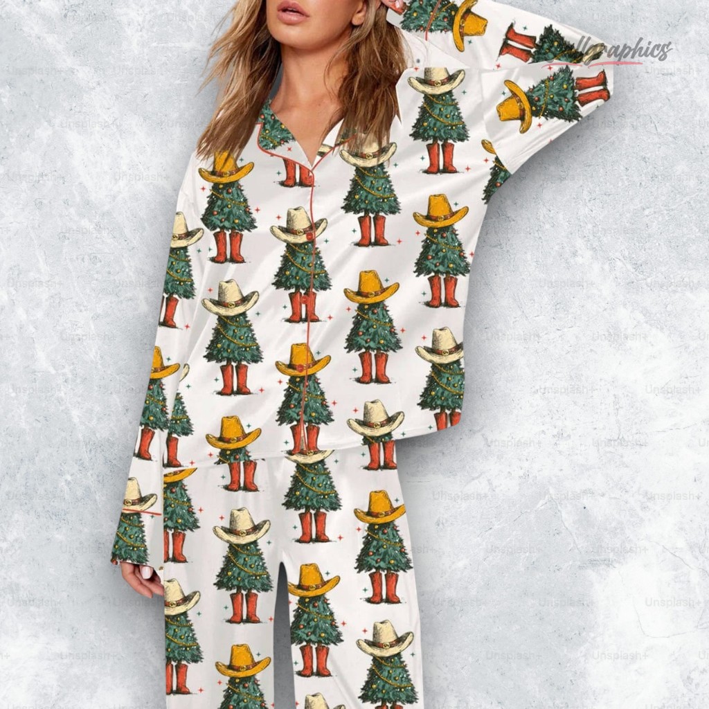 howdy-christmas-western-christmas-tree-pajama-set-3_yrbdmt howdy christmas western christmas tree pajama set 3 yrbdmt