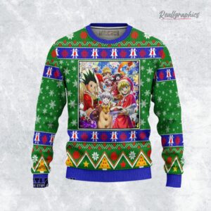 hunter x hunter ugly christmas sweater 1 yymokf