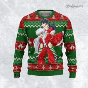 inuyasha x kagome ugly christmas sweater 1 glu1xa