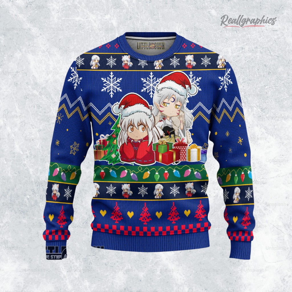 Inuyasha x Sesshomaru Ugly Christmas Sweater Inuyasha x Sesshomaru Ugly Christmas Sweater