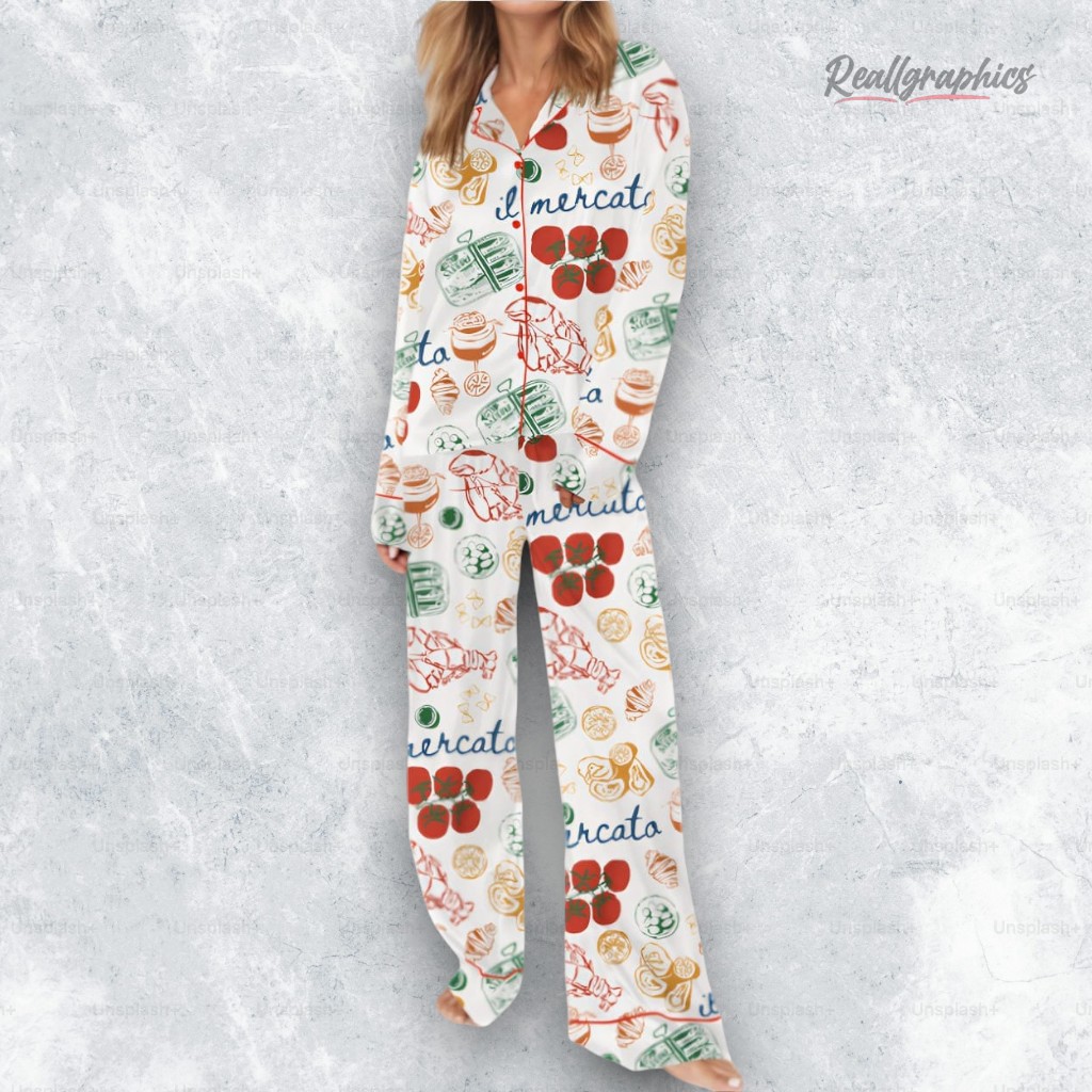 Italian Market Satin Pajama Set Italian Market Satin Pajama Set