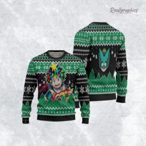 izuku midoriya my hero academia anime christmas ugly sweater anime gift ideas 3 i7t5hy