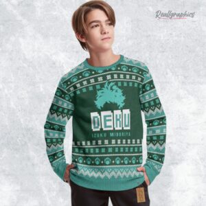 izuku midoriya ugly sweater my hero academia xmas ugly sweatshirt sweater christmas gift 1 q7k8wq