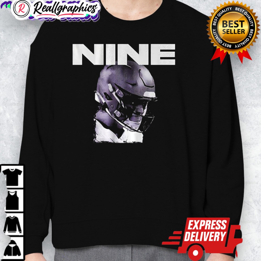 jj mccarthy minnesota vikings football nine big head shirt 2 km4bib