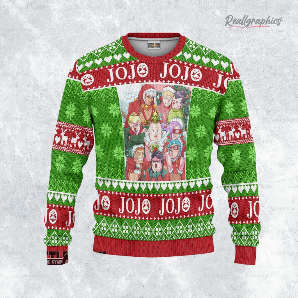 jojos bizarre adenture ugly sweater custom anime sweatshirt christmas gift 2 a4j0fe