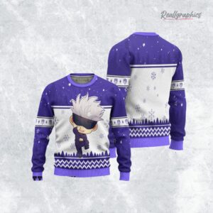 jujutsu kaisen gojo satoru anime christmas ugly sweater anime xmas gift ideas 3 eh3bjt