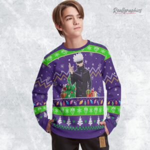 jujutsu kaisen ugly sweater custom satoru gojou sweatshirt 1 mxcwdu