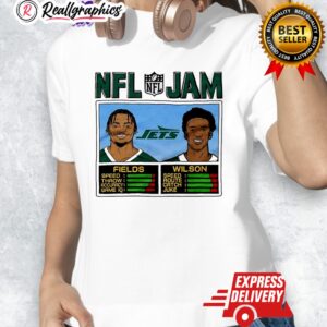 justin fields and garrett wilson new york jets nfl jam classic video game shirt 1 qjpljg
