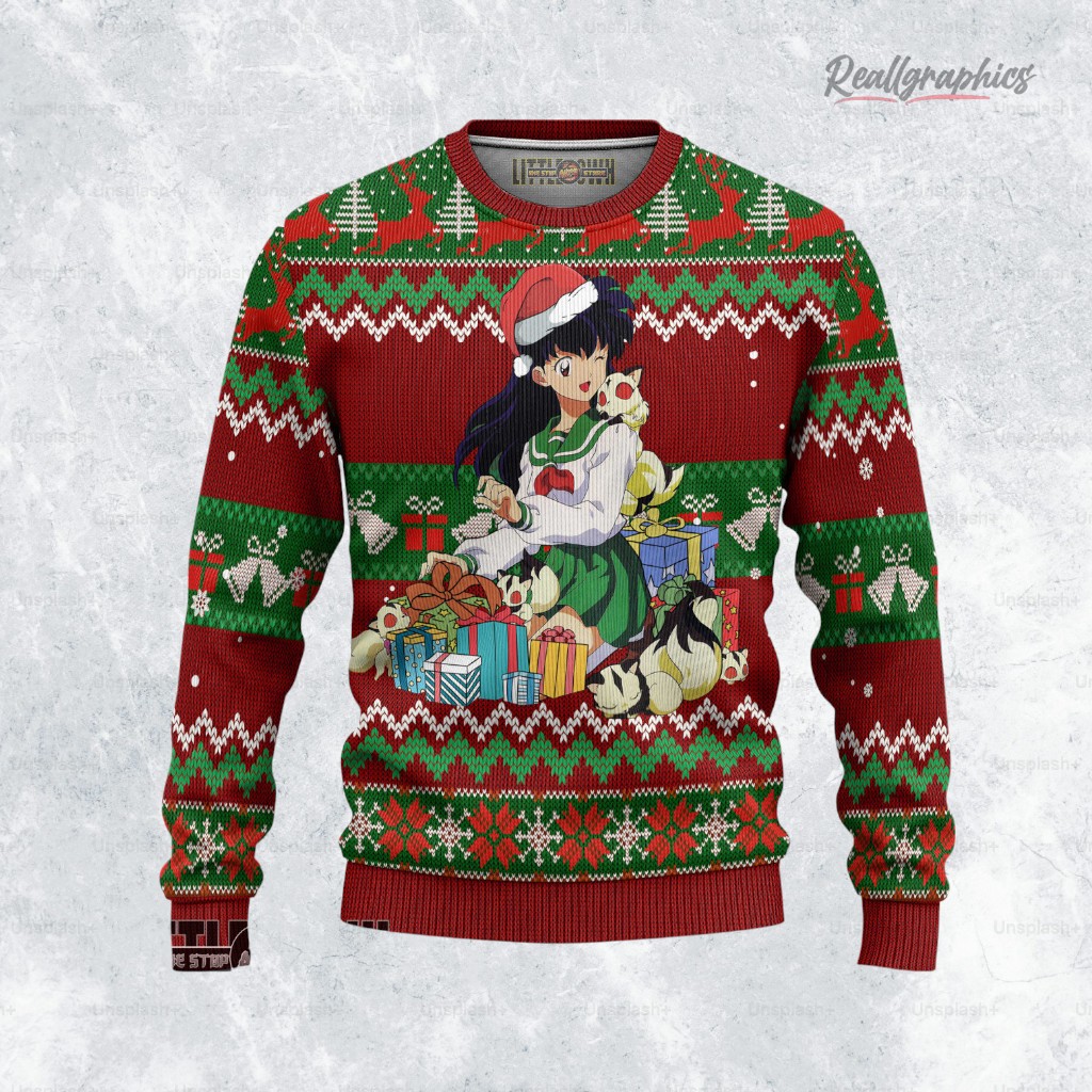 Kagome Ugly Sweater InuYasha Xmas Ugly Sweatshirt, Sweater Kagome Ugly Sweater InuYasha Xmas Ugly Sweatshirt, Sweater
