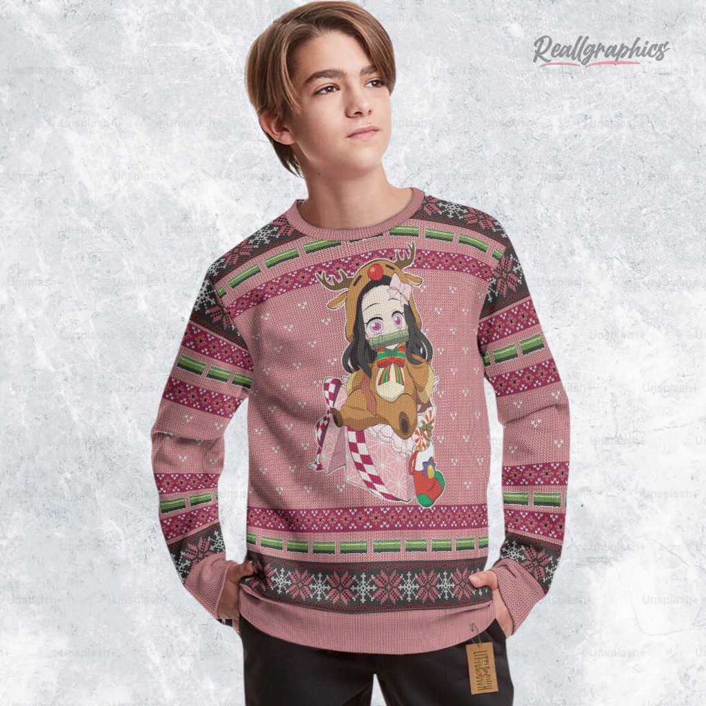 Kamado Nezuko Cute Ugly Sweater Demon Slayer Sweatshirt Kamado Nezuko Cute Ugly Sweater Demon Slayer Sweatshirt