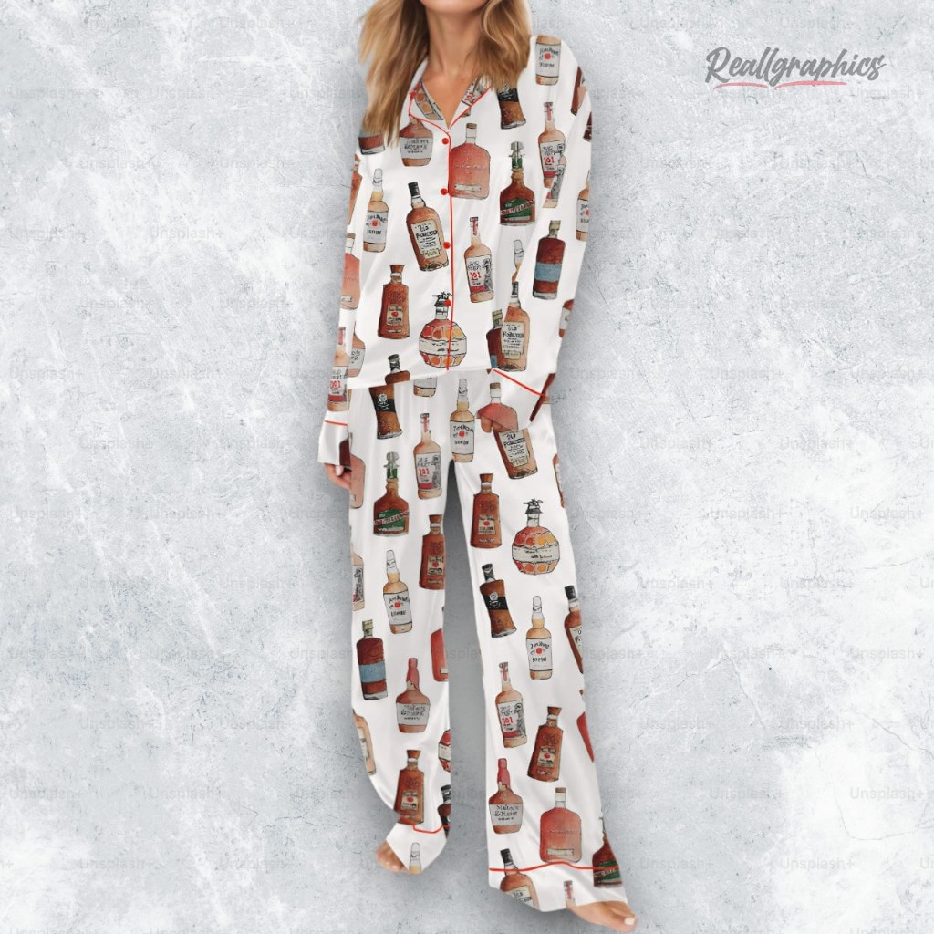 Kentucky Bourbon Satin Pajama Set Kentucky Bourbon Satin Pajama Set