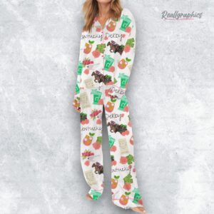 kentucky derby horse satin pajama set 1 fdjbgn