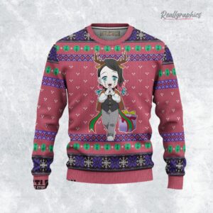 kny demon slayer ugly christmas sweater enmu xmas ugly sweatshirt sweater 1 ap6zgk