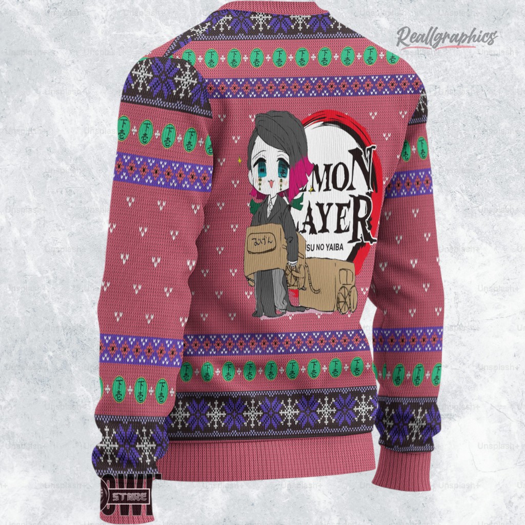 kny demon slayer ugly christmas sweater enmu xmas ugly sweatshirt sweater 2 n3zpcb
