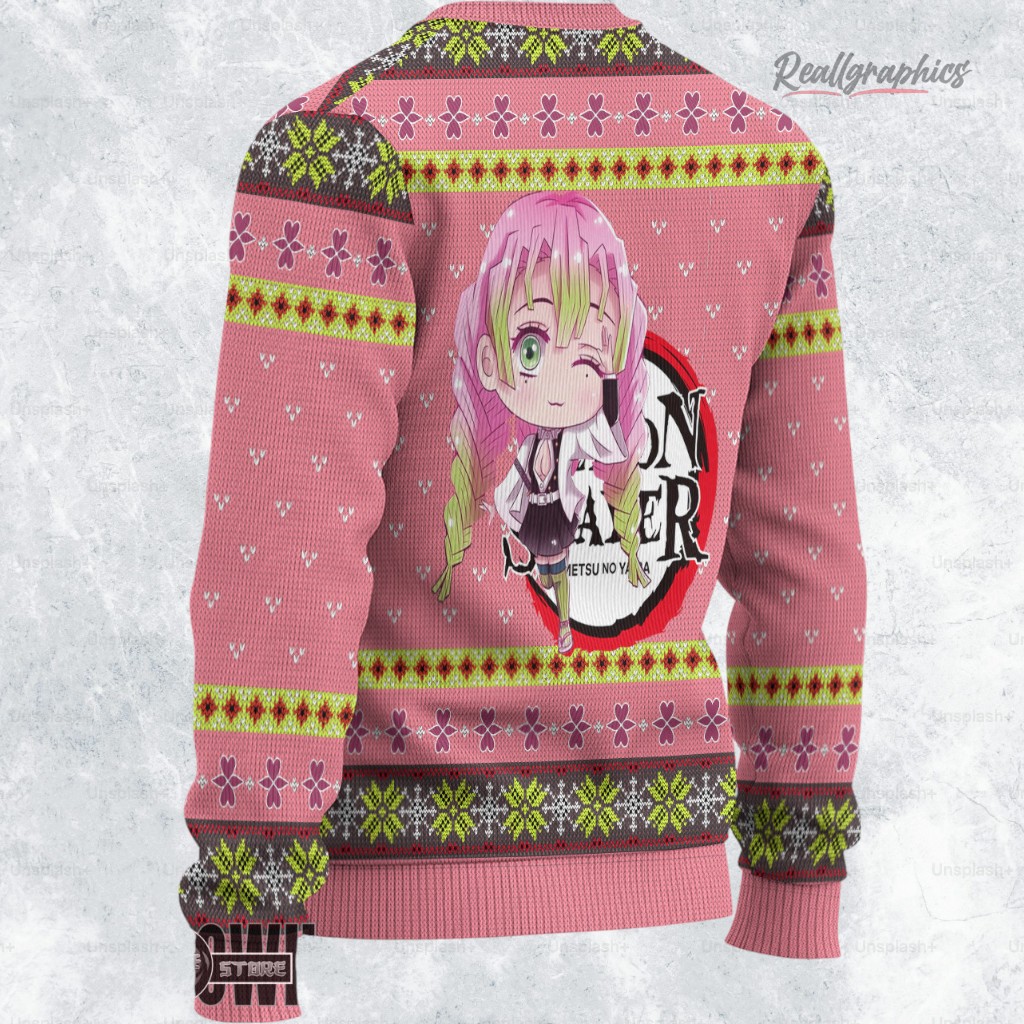 kny mitsuri ugly christmas sweater demon slayer custom anime sweatshirt 2 zjjcrd