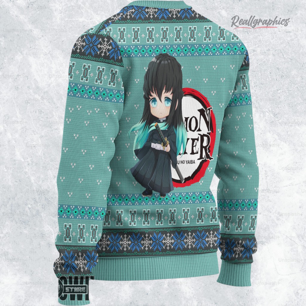 kny muichiro ugly christmas sweater demon slayer custom anime sweatshirt 2 vujhme