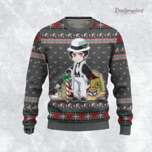 kny muzan ugly christmas sweater demon slayer custom anime sweatshirt 1 aua5pr