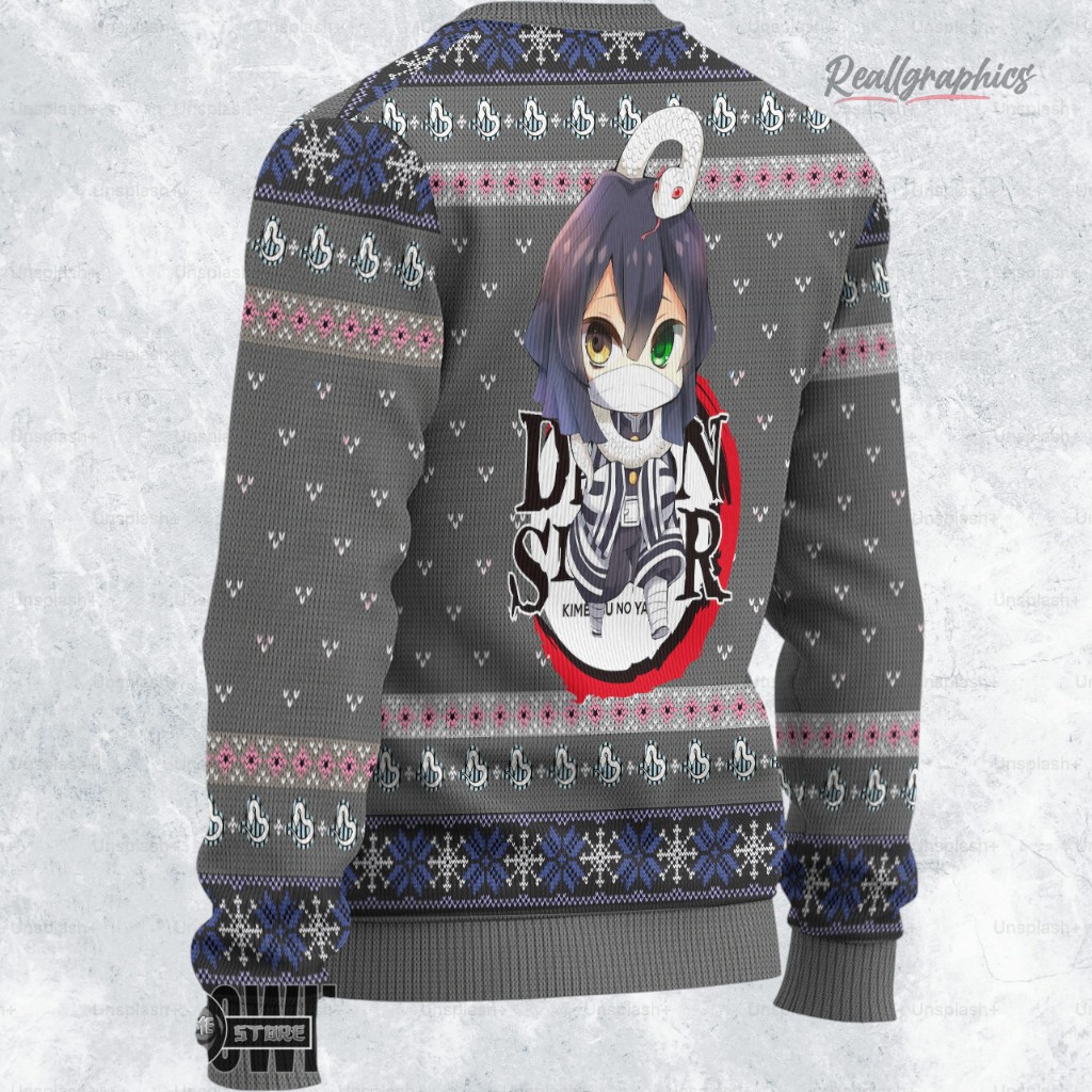 kny obanai ugly christmas sweater demon slayer custom anime sweatshirt 2 nsouhb