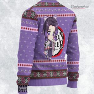 kny shinobu ugly christmas sweater demon slayer custom anime sweatshirt 1 c841zn