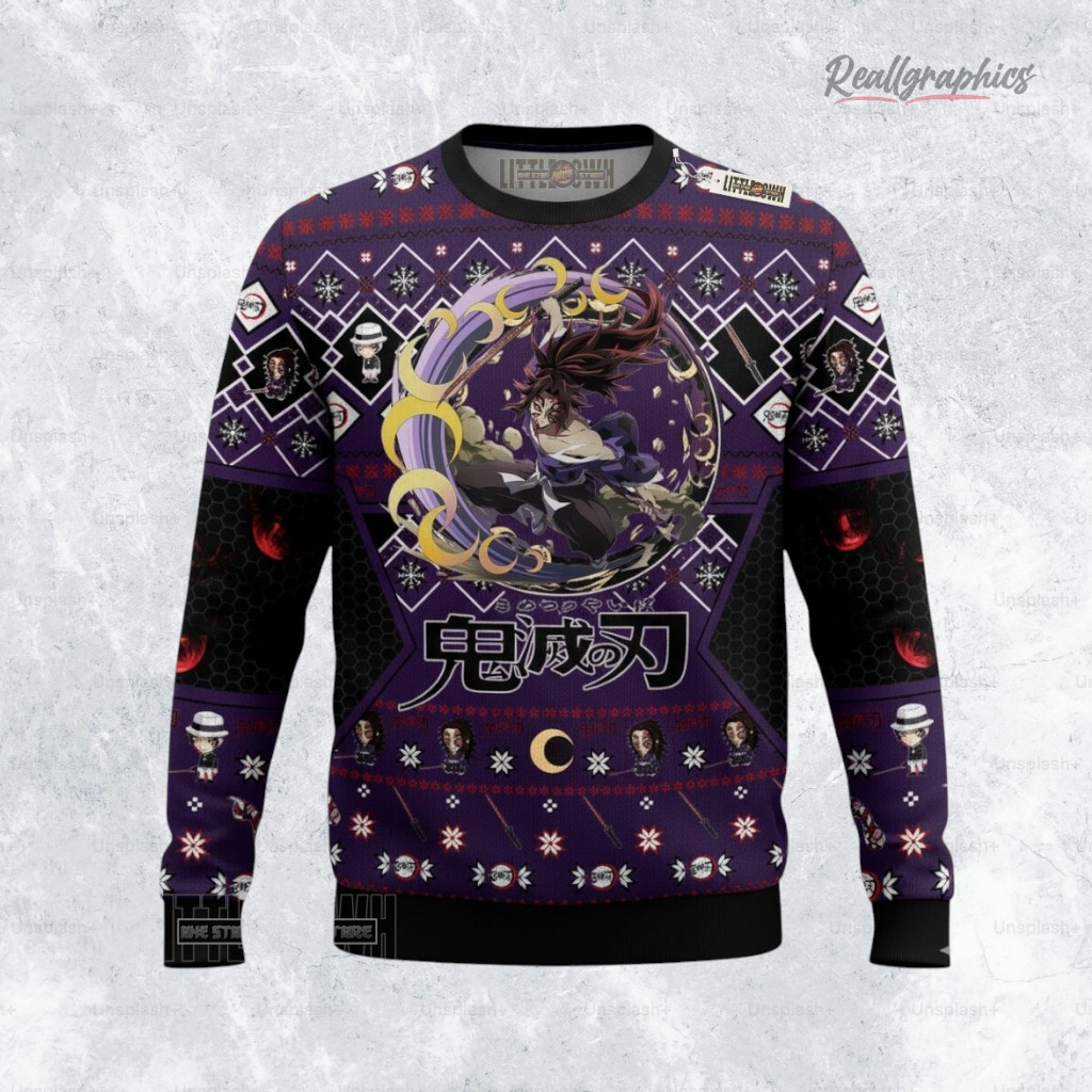 Kokushibo KnY Ugly Sweater Anime Xmas Gift Ideas Kokushibo KnY Ugly Sweater Anime Xmas Gift Ideas