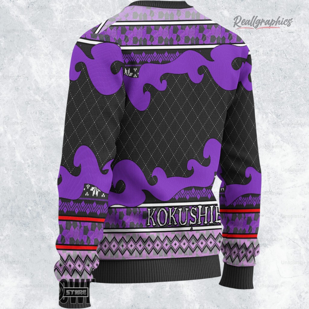 kokushibo ugly sweater custom demon slayer sweatshirt 2 cm0cqg