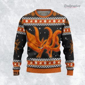 kurama nine ugly christmas sweater naruto custom anime sweatshirt 1 kaeu2f