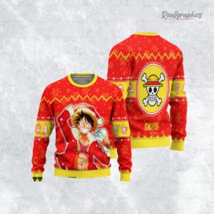 luffy one piece anime christmas ugly sweater anime xmas gift ideas 1 ooffth
