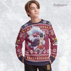 luffy snake man ugly sweater one piece xmas ugly sweatshirt sweater 1 krnvme