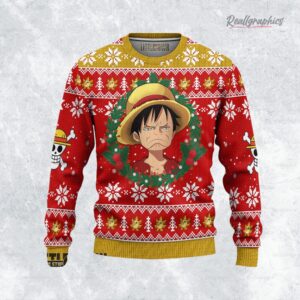 luffy ugly sweater one piece xmas ugly sweatshirt sweater anime meme christmas gift 1 y17kwl