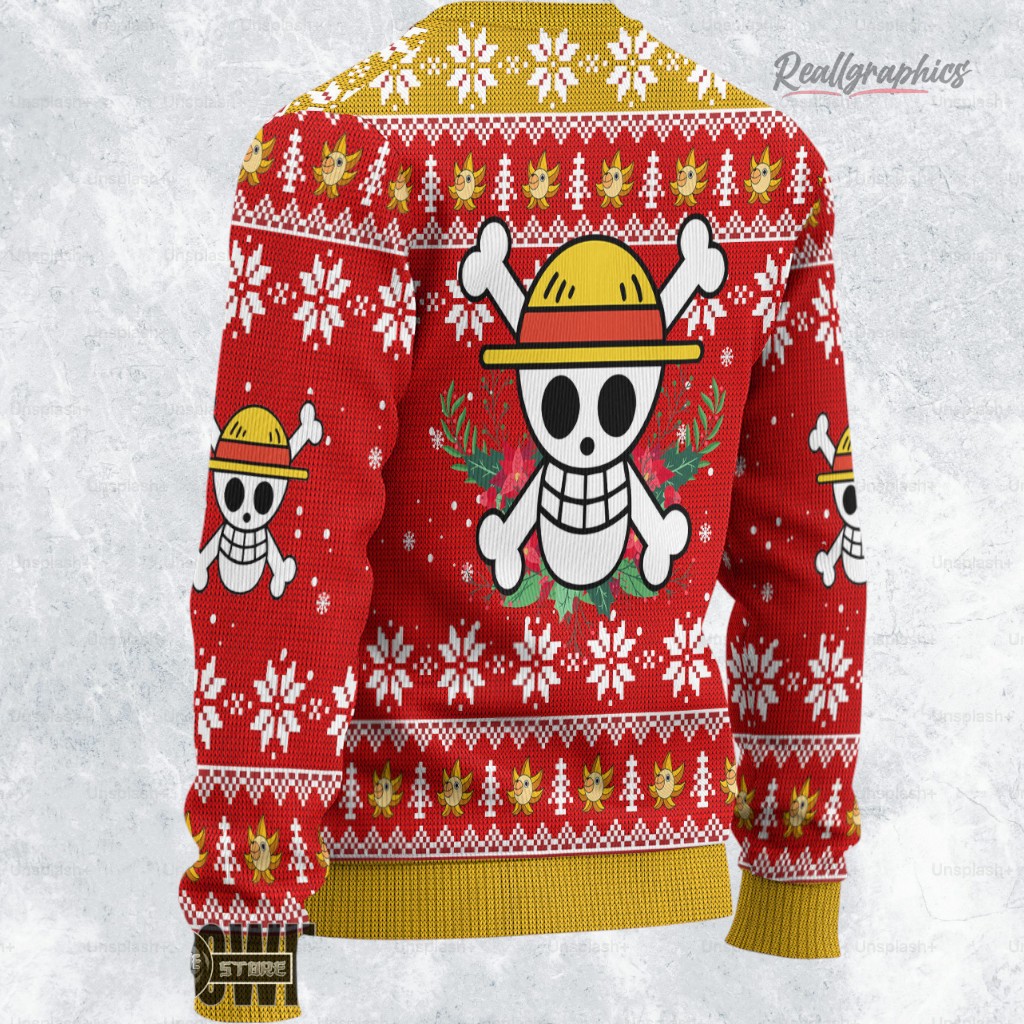 luffy ugly sweater one piece xmas ugly sweatshirt sweater anime meme christmas gift 2 qcqtjc