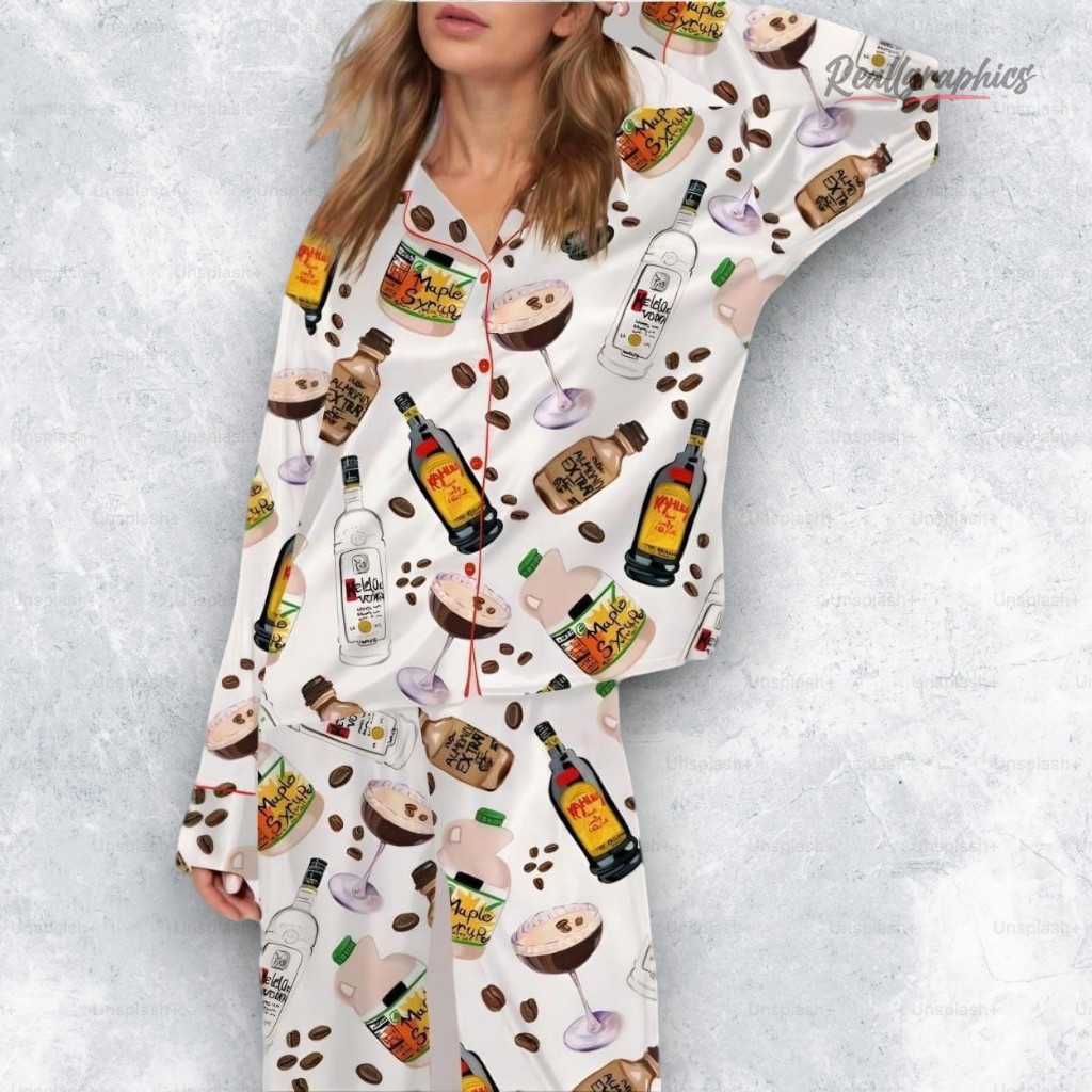 make espresso martini satin pajama set 2 owj0ry