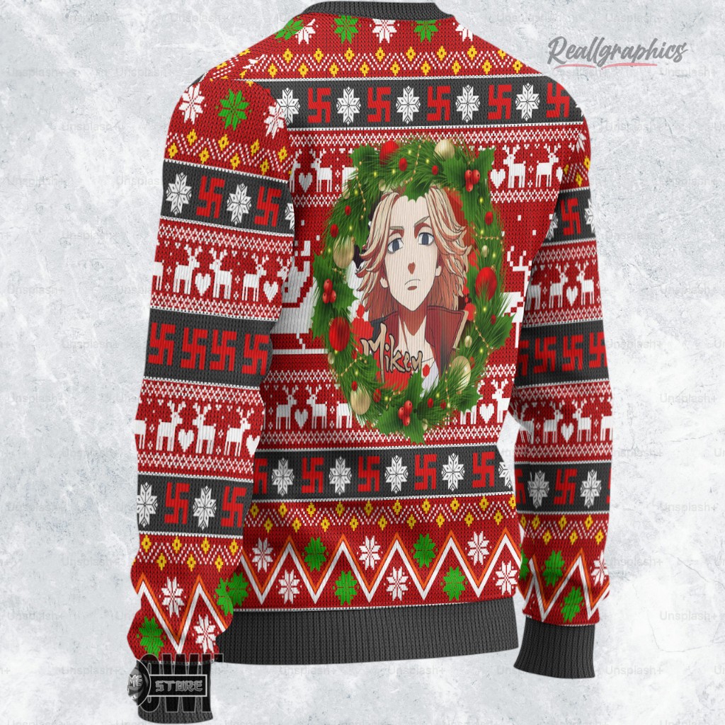 manjiro mikey ugly christmas sweater tokyo reengers sweatshirt 2 qzafiw